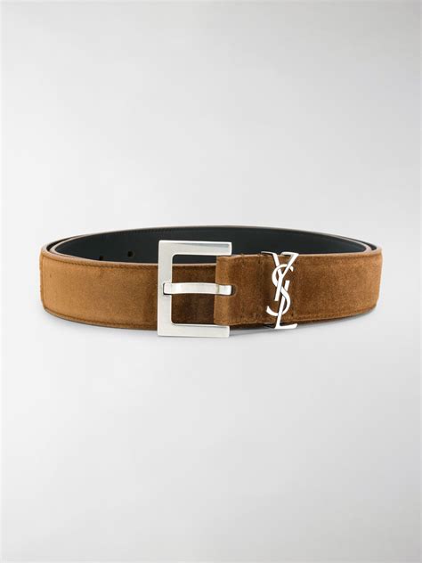 yves saint laurent belt ebay|saint laurent monogram suede belt.